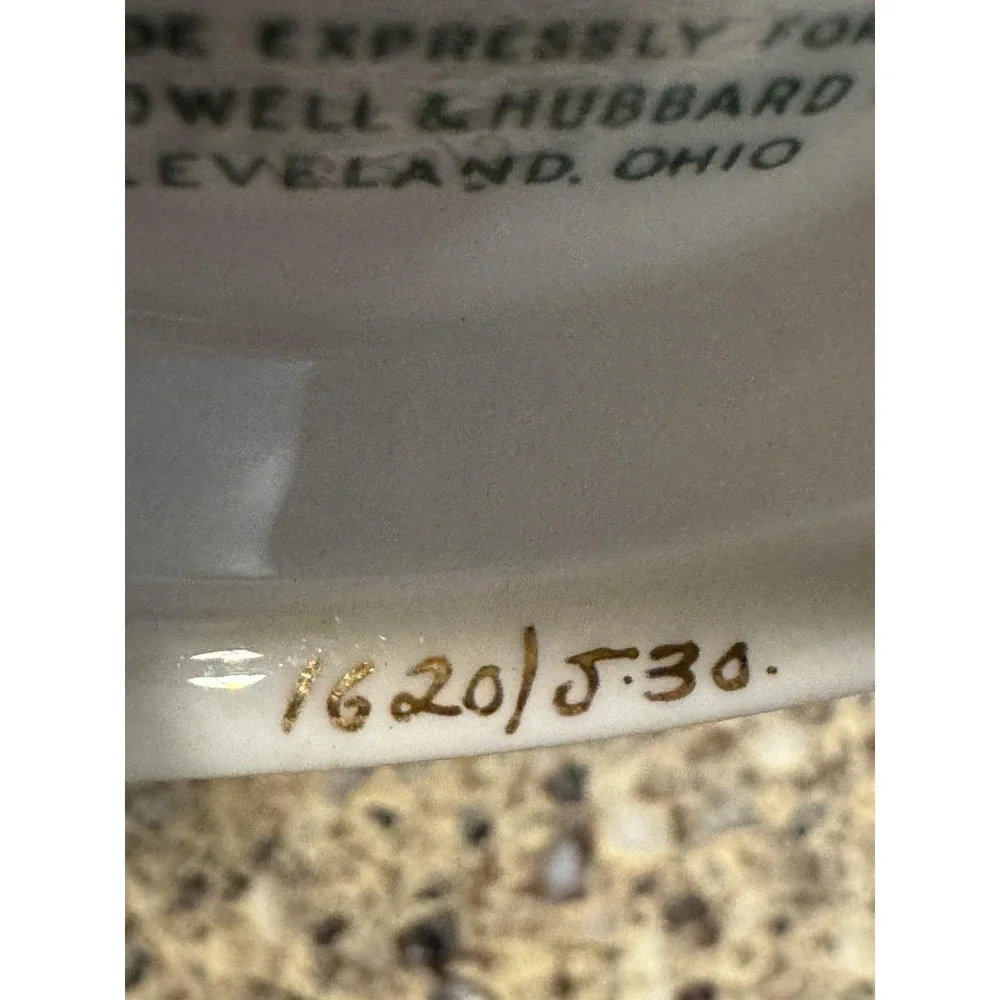 Lenox Gold Cream Bullion Cups Rare Early Cowell & Hubbard Cleveland Set of 2